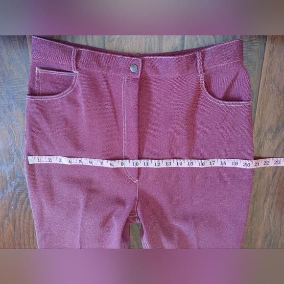 Vintage Sears Perma-Prest maroon pants - Picture 6 of 7